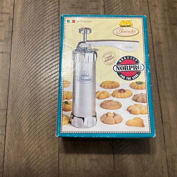 Marcato Biscuits Cookie Press With 20 Discs Christmas Holiday Cookies Baking - Picture 1 of 4